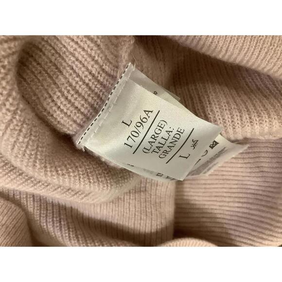 Allsaints Ridley Cashmere Blend Long Sleeve Oversized Pale Pink Jumper Sweater L - Picture 6 of 7